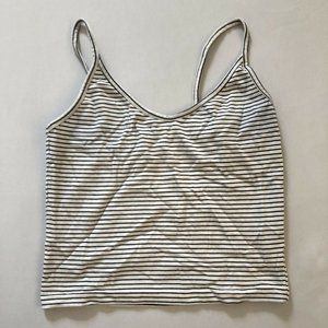 Cali Blouse Women's S  Blue White Striped Tank Top Size Small S (Small hole)